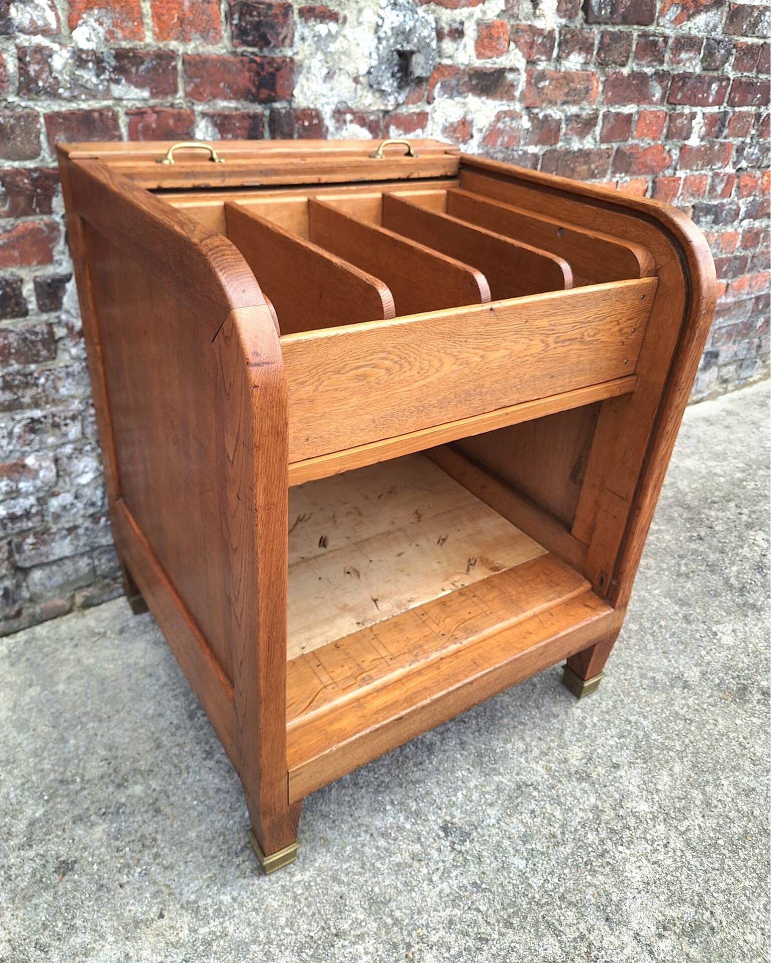 Large Art Deco curtain cabinet, antique secretary.