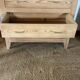 Vintage wooden commode with 3 drawers - tapered legs