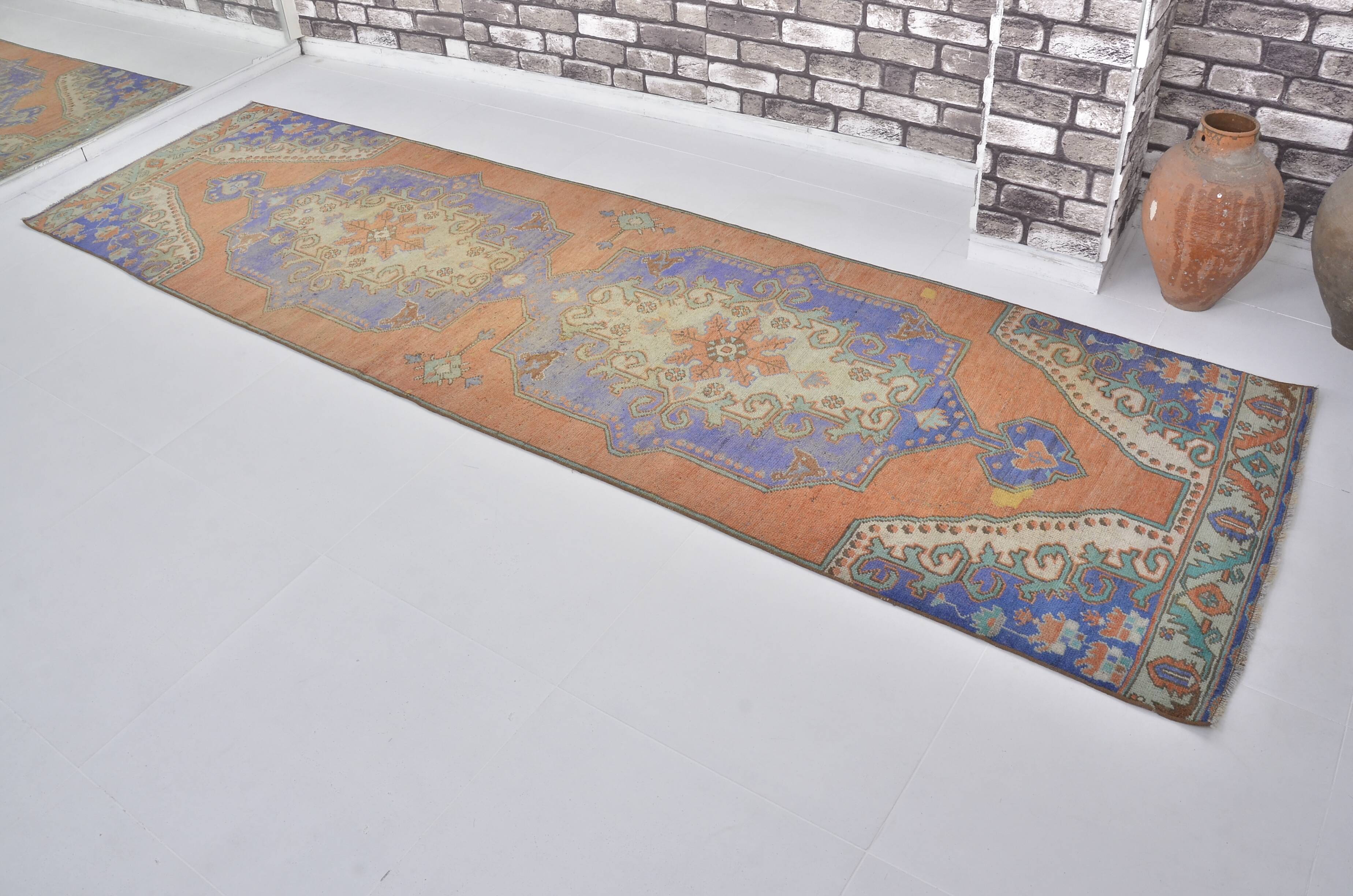 Orange & Blue Floral Rug sku 2411.