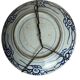 Japan, large white and blue porcelain plate from the 19th century.