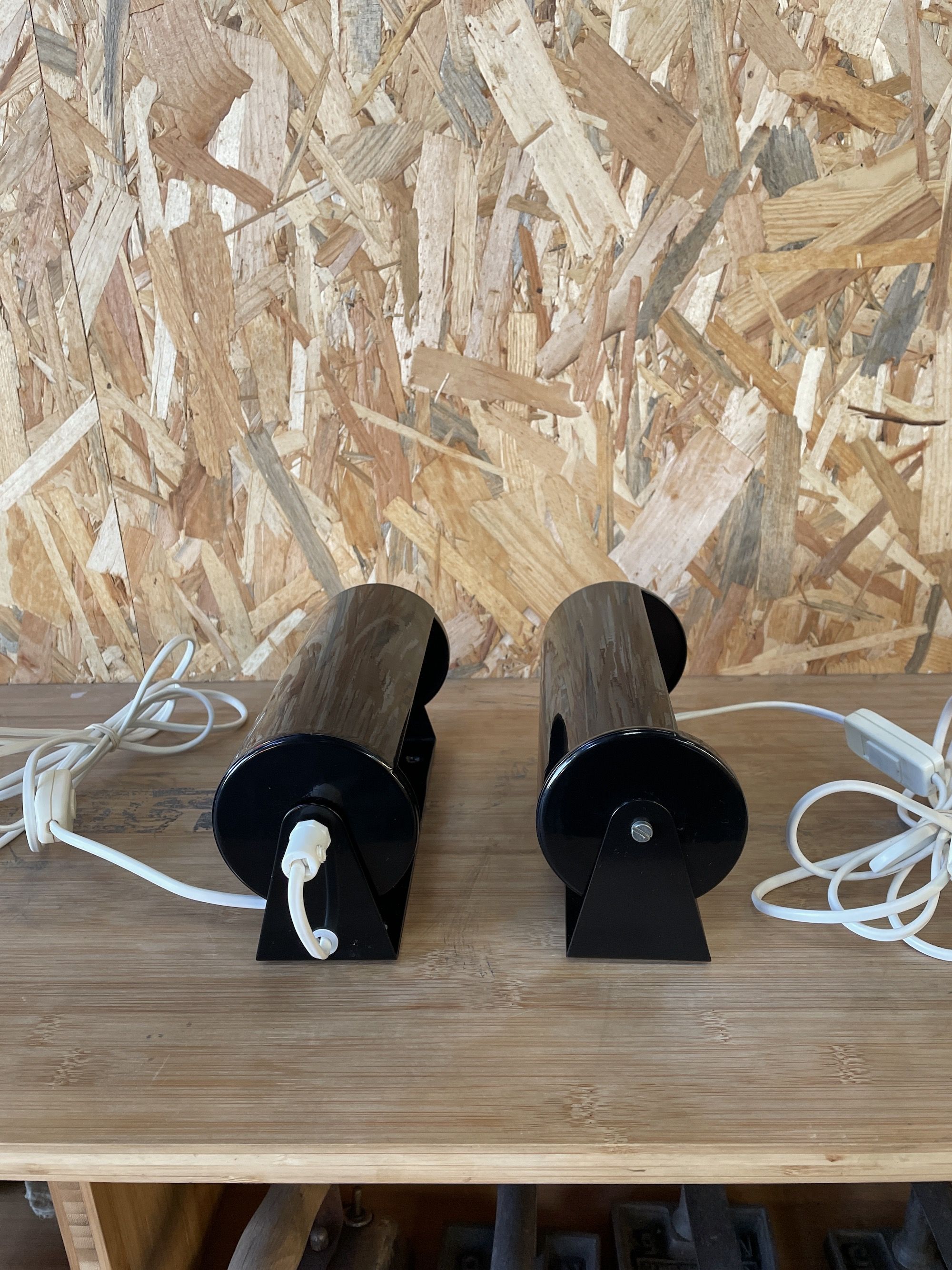 Pair of black swivel wall lamps V413 by Ikea - 1980s