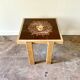 Table basse en bois clair et céramique émaillée 4 x 49,5 cm