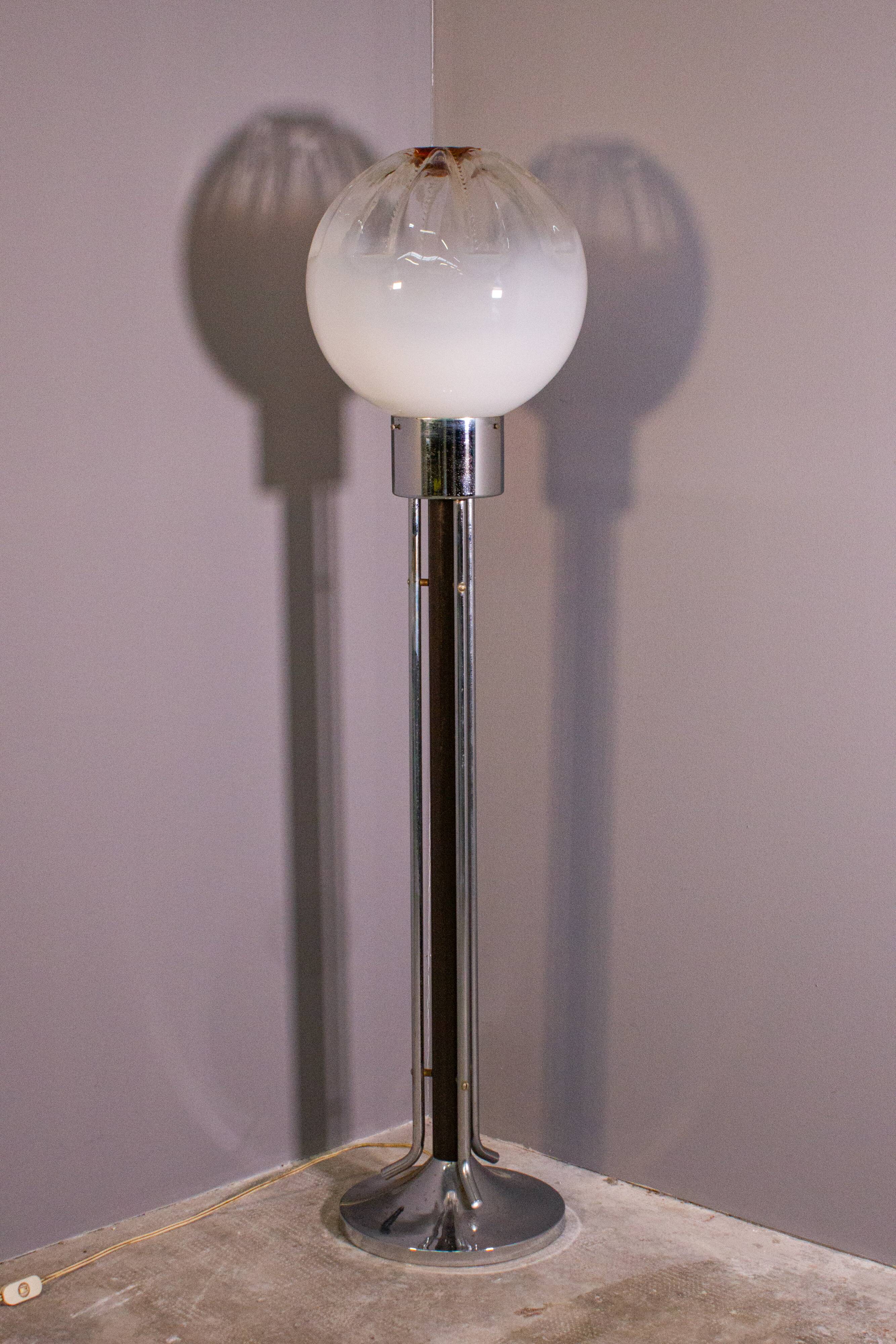 Mazega murano glass floor lamp from the 70s