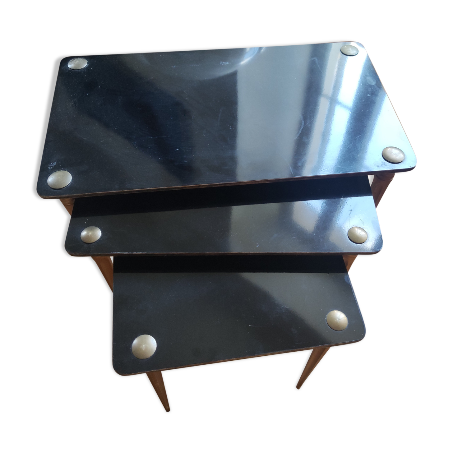 Set of 3 trundle coffee tables