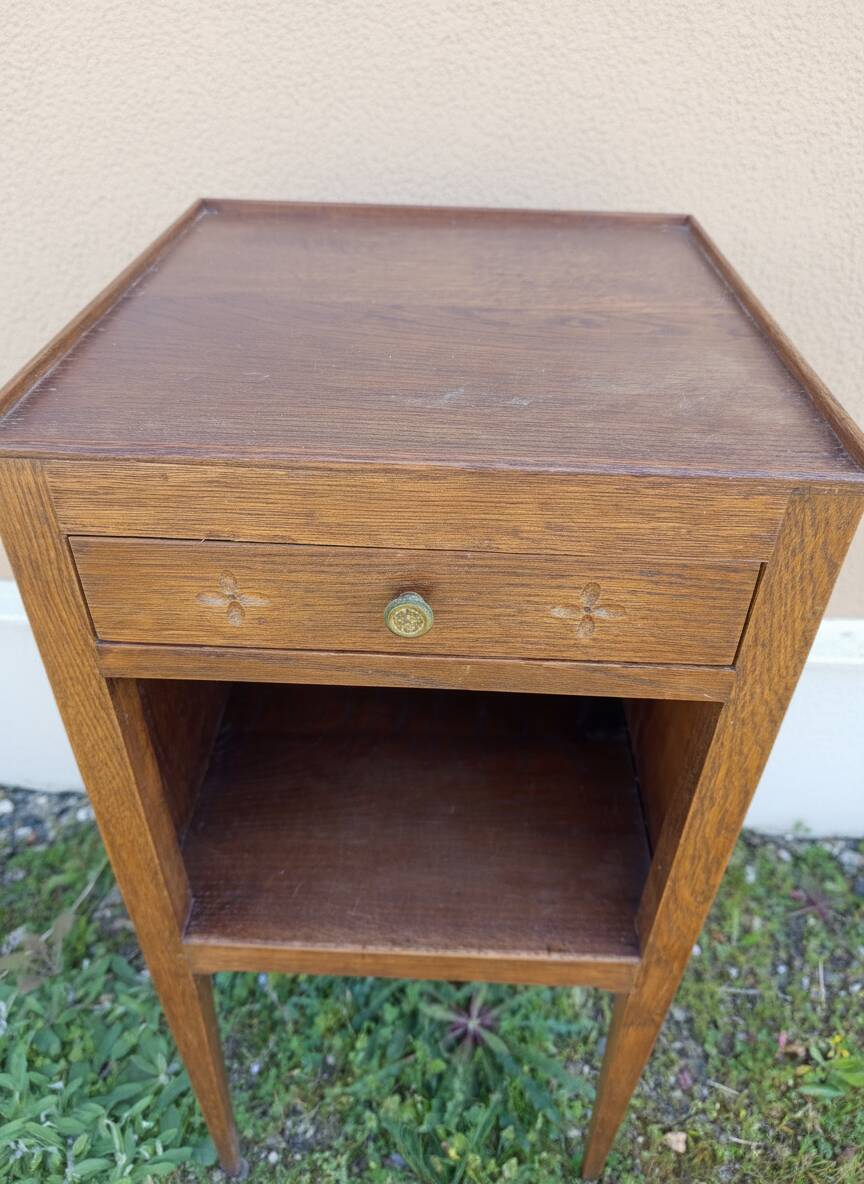 Vintage oak bedside table – circa 1950
