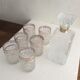 Pitcher and  whiskey glasses 70s