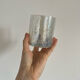 Set of two designer glass candle holders