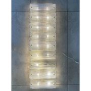 Elegant Italian Diamanté Murano Glass and Brass Flush Mount Set  of 4