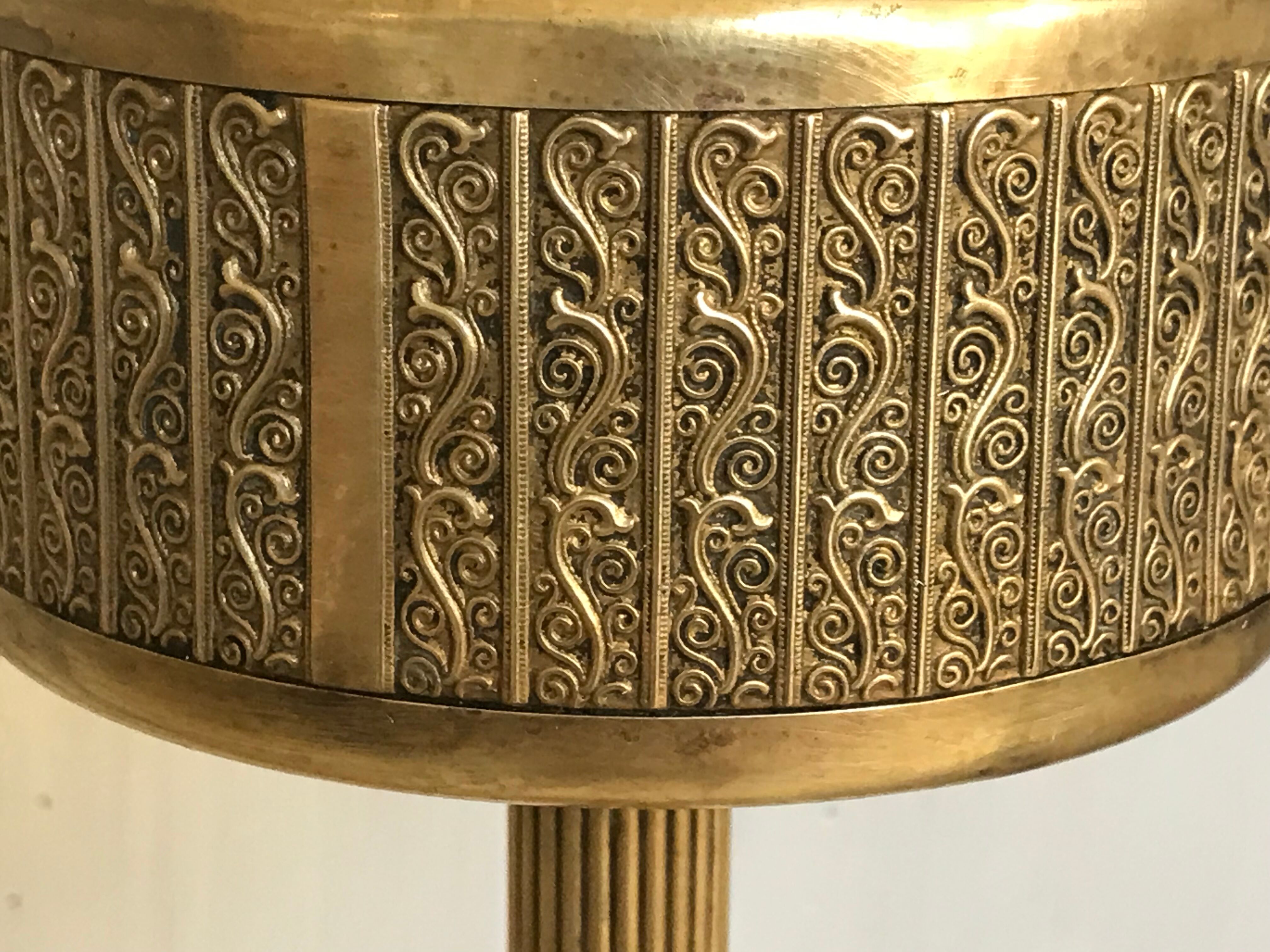 Brass standing ashtray