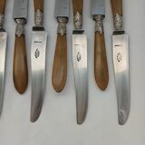 10 antique horn and steel knives
