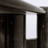 Mid-century modern Black marble square coffee table - 1970s