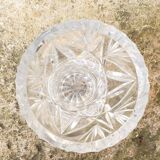 Chiseled crystal vase