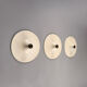 Set of 3 vintage disc wall lamps, 'Charlotte Perriand' for 'Les Arcs', 1970s.