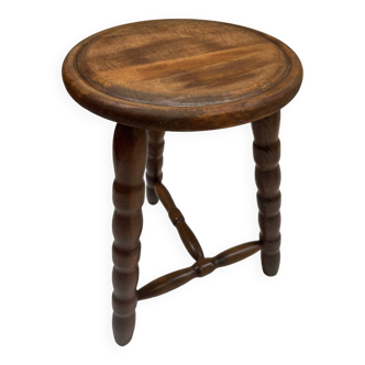 Tabouret tripode en bois