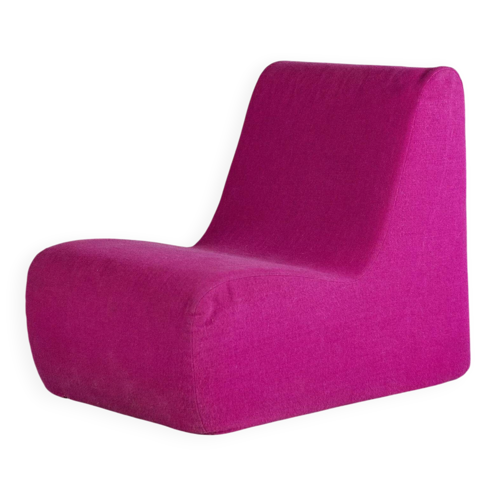 Pink wool armchair, 1970