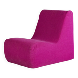 Pink wool armchair, 1970