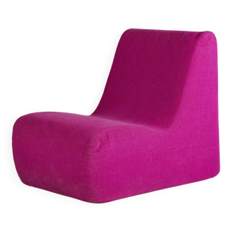Vintage pink wool armchair, 1970