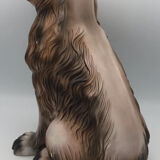 Vintage painted ceramic cocker spaniel dog statue 27 cm