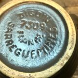 Digoin Sarreguemines vintage black lead ceramic pitcher 60s