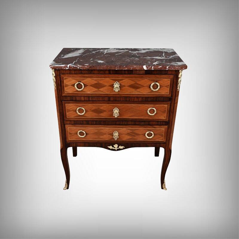 Marquetry Commode, Transitional Style Louis XV Louis XVI – Mid 20th Century