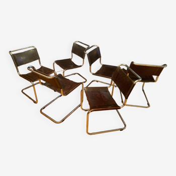 A set of six S33 chairs by Mart Stam, Thonet, Germany, 1960s.