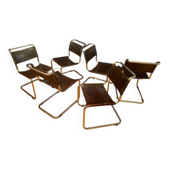 A set of six S33 chairs by Mart Stam, Thonet, Germany, 1960s.