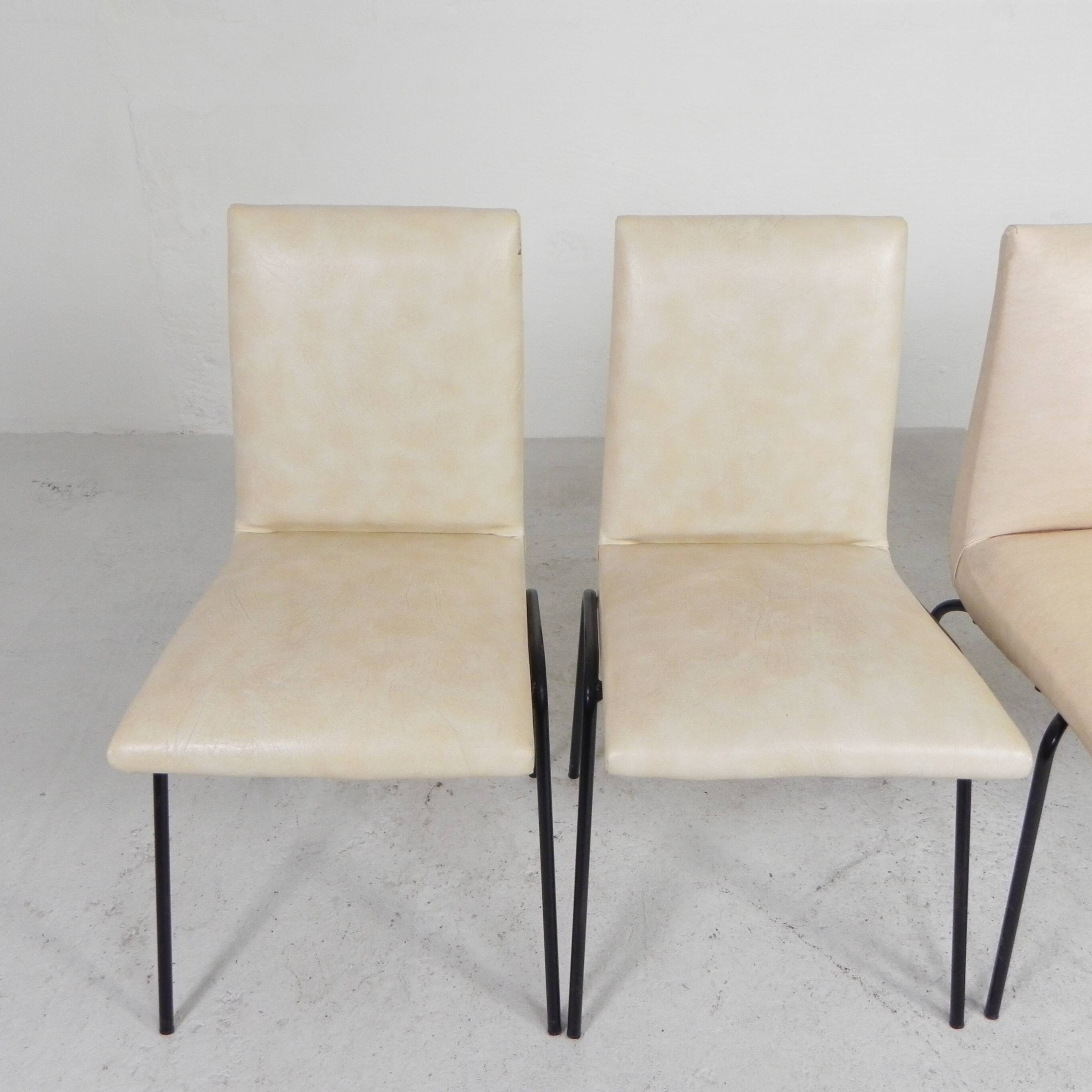 Set of 4 Meurop chairs by Pierre Guariche, 1950s