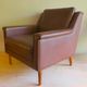 Dinish mid century lounge chair in cognac coloured leather, 1960s