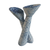 Double soliflore ceramic vase