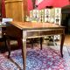 Antique French Writing Desk in Oak with Cabriole Legs, 1800s
