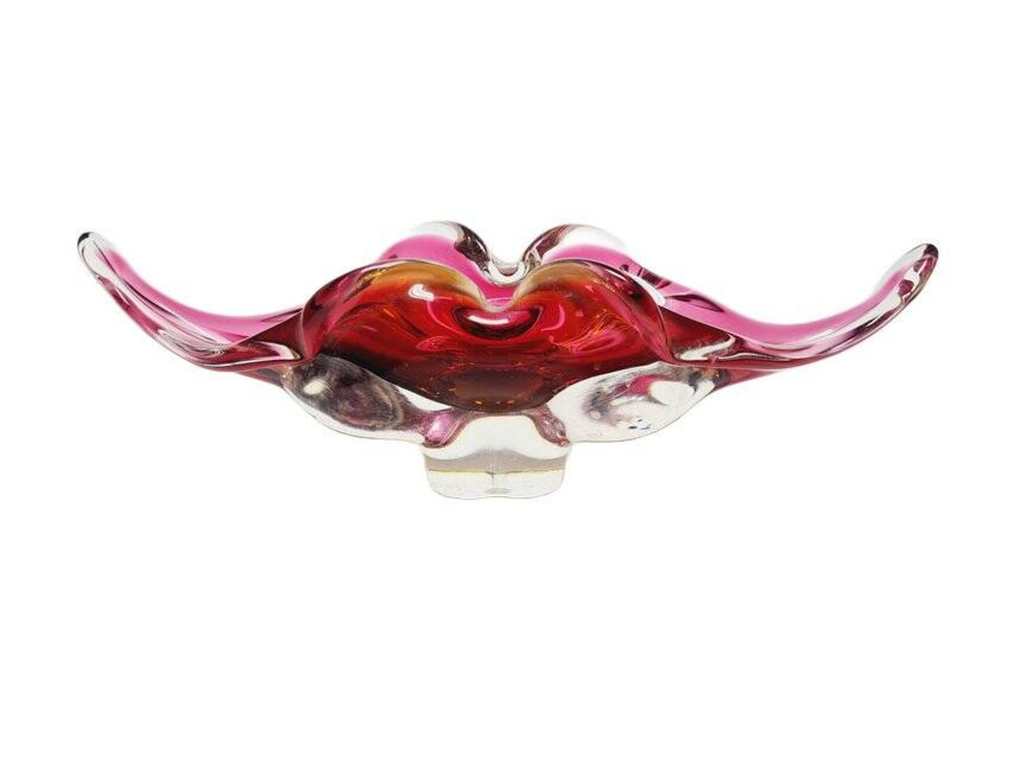 Decorative bowl by J. Hospodka for Chribska Glassworks, Czechoslovakia, 1960s
