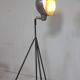 Industrial lamp with adjustable aluminum lampshade