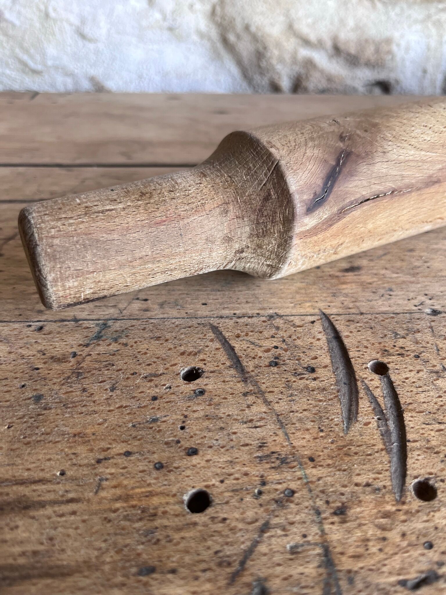 Old wooden rolling pin