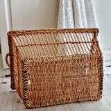 Basket or washer rattan openwork woven bench