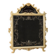 Miroir laqué italien avec décorations florales du 20ème siècle