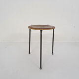 Teak and metal tripod stool, Denmark 1960's