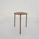 Teak and metal tripod stool, Denmark 1960's