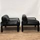 Paire de fauteuils Gae Aulenti Knoll cuir