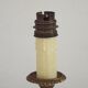 French Vintage Brass Table Lamp With Cream Fringed Shade 5567