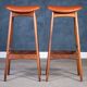 Bar Stools in Rosewood with Cognac Leather by Erik Buch for Dyrlund, 1960s, Set of 2