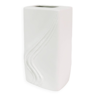 Vase moderniste en porcelaine, Rosenthal, conçu par Martin Freyer, Allemagne, années 1970.