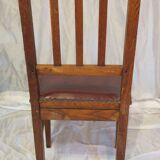 set of 5 oak dining room chairs