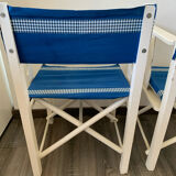 Pair of blue beach chairs