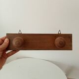 Vintage wooden wall coat rack