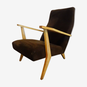 Fauteuil scandinave pieds compas