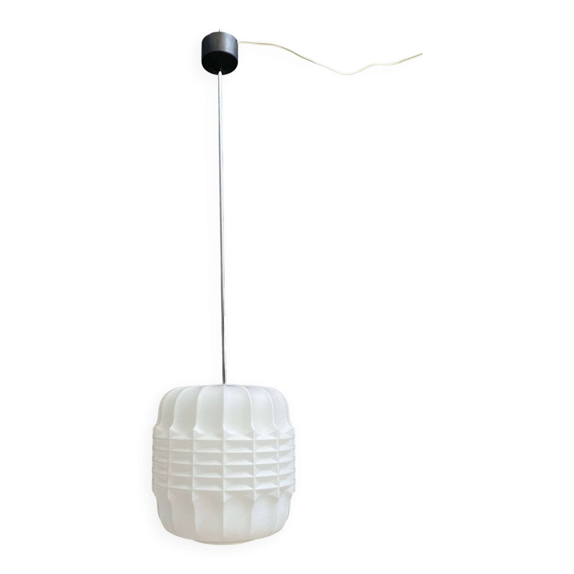 Opaline pendant lamp 1960s brutalist style