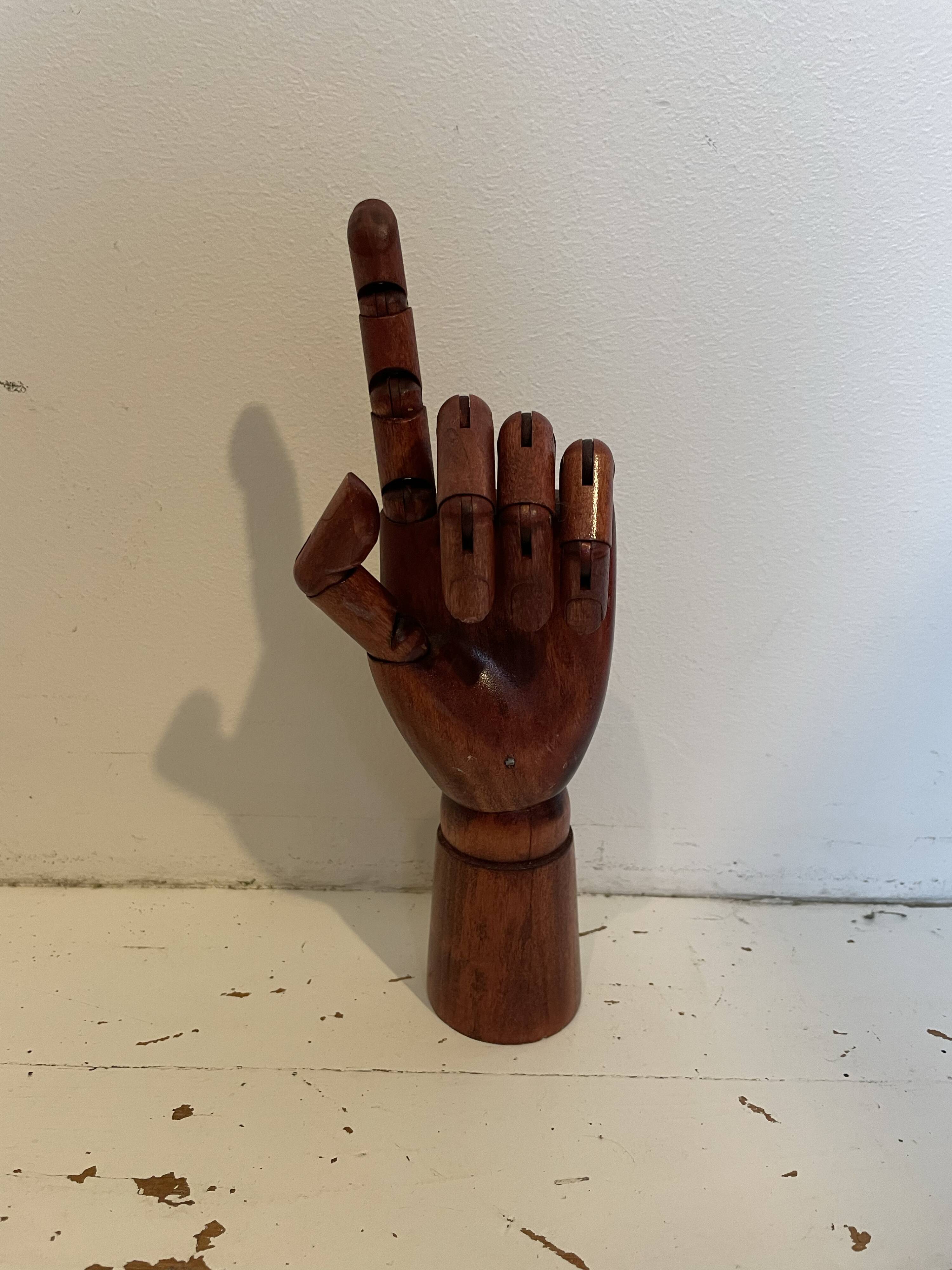Wooden articulated hand