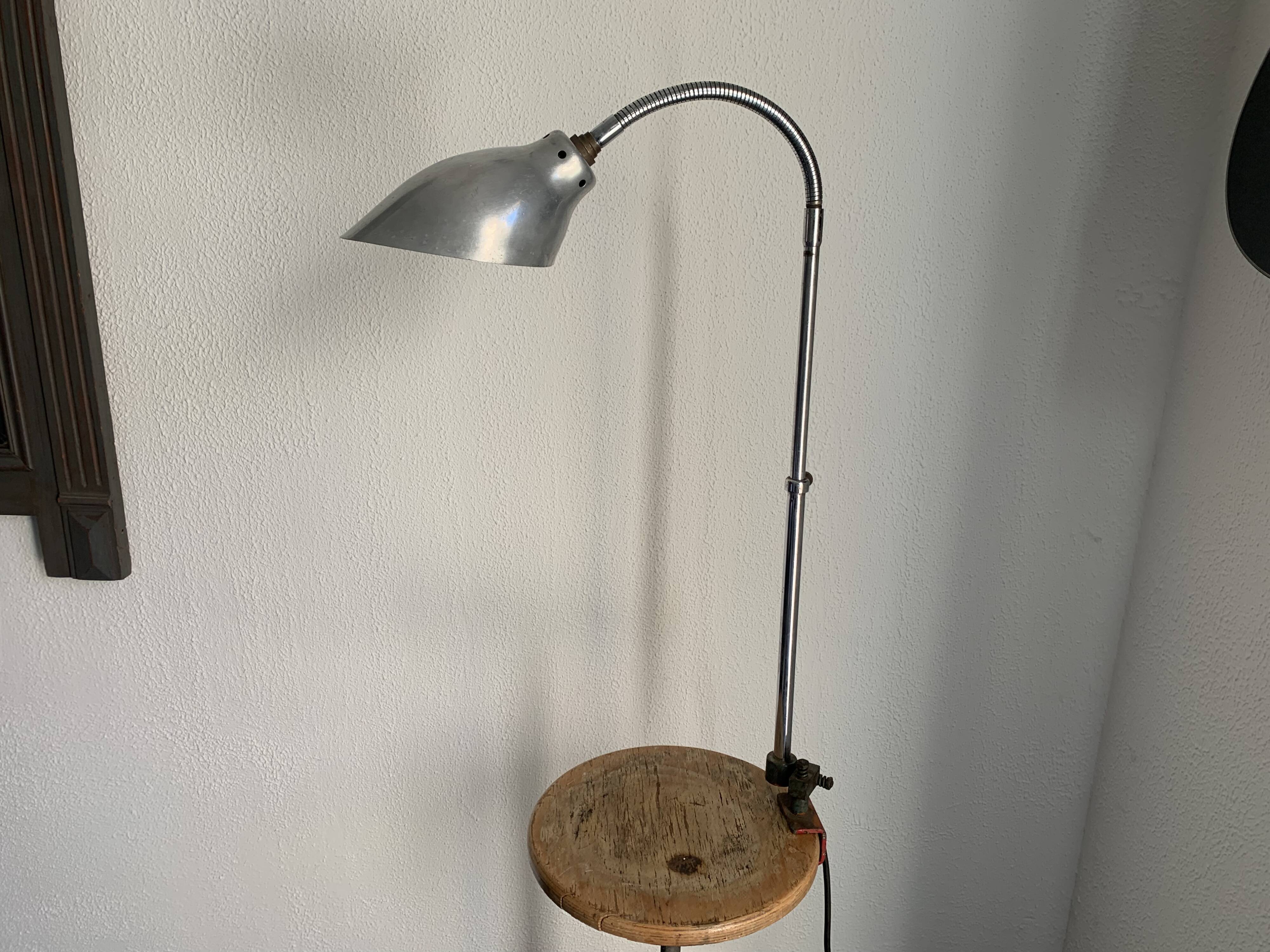 Vintage 1950s industrial workshop factory lamp KI-E-KLAIR - 80 cm