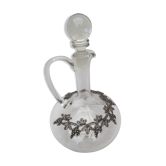 Carafe à décanter décorée d'étain avec anse