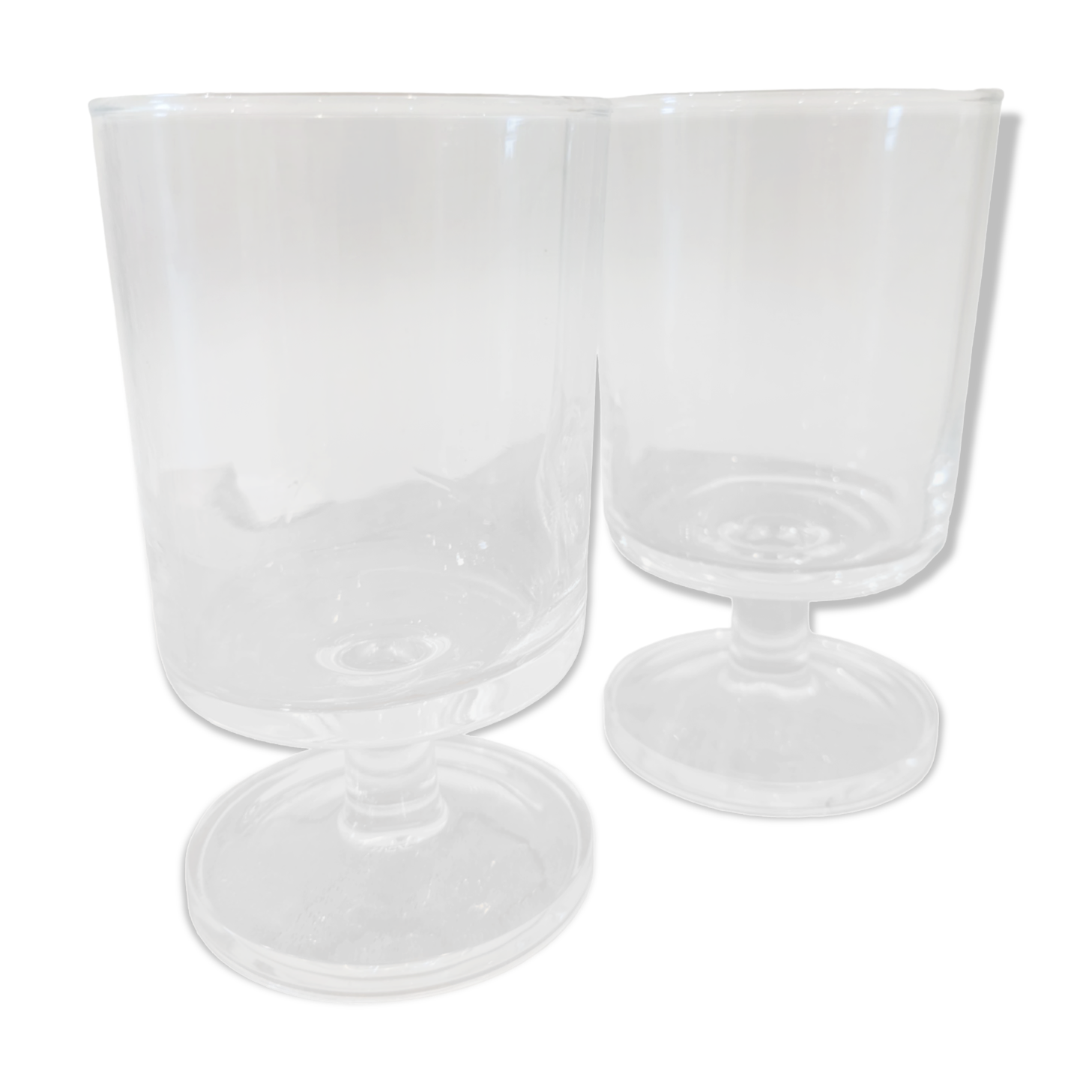 Stemmed glasses 70s crystal water